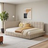 Full Corner Daybed,L Shaped Day Bed with Upholstered Armrest,Modern Velvet Sofa Bed Frame,No Box Spring Needed - Leovsnove - 2 of 3