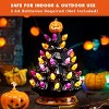 Joyfy 8.5'' Tall Halloween Tabletop Tree Decoration, Pumpkin Gnome Ceramic Tree with Built-in LEDs for Halloween Party Supplies Indoor Decorations - 4 of 4