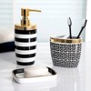 Derby Soap Dish Black/White - Allure Home Creations - 3 of 3