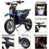 36V Teens Electric Dirt Bike, 15.5MPH Off-Road Motorcycle w/350W Brushless Motor, Disc Brake, LED Light, Leather Seat - 4 of 4