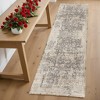 7' Gray Floral Runner Rug - 2 of 4