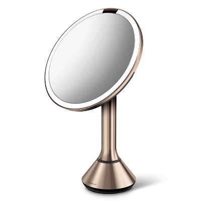 Rose Gold 5x Magnifying LED Sensor Makeup Mirror 8"