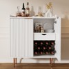 37.4'' Modern Coffee Bar Cabinet With Wine Racks And Drawer Storage For Living Room - 3 of 4