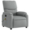 VidaXL Massage Recliner Chair Light Gray Fabric - image 3 of 4