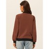 Allegra K Women's Bomber Jacket Casual Lightweight Zip-Up with Pockets - 4 of 4