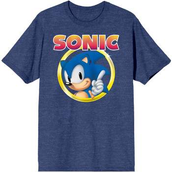 Sonic the Hedgehog Classic Character Men's Blue Graphic Tee