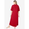 Dreams & Co. Petite Long French Terry Zip-Front Robe - 3 of 4