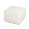 Vynxaria Modern Corduroy Square Ottoman with Dense Foam Padding and Pocket Coil Springs,White - 4 of 4
