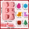 JDICTION Christmas Soap Molds, 2 Pcs Silicone Molds for Candles, Soaps, Mini Cakes, Xmas Tree, Snowflake, Santa, Socks, Gift Box - 3 of 4