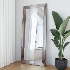 Spassway 30"W*70"H Silver Rectangle Full Length Mirror for Bedroom Living Room Bathroom Metal Frame Full Body Mirror Hanging or Leaning for Wall - 1 of 4