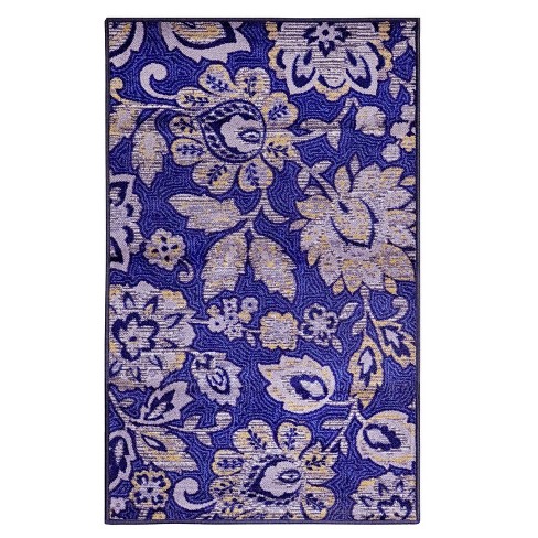 Traditional Bohemian Floral Non-Slip Washable Indoor Runner or Area Rug by Blue Nile Mills - image 1 of 4