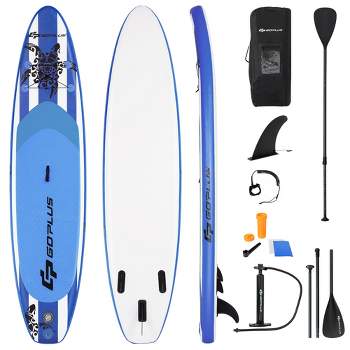 Costway 11' Inflatable Stand Up Paddle Board SUP W/ Carrying Bag Aluminum Paddle