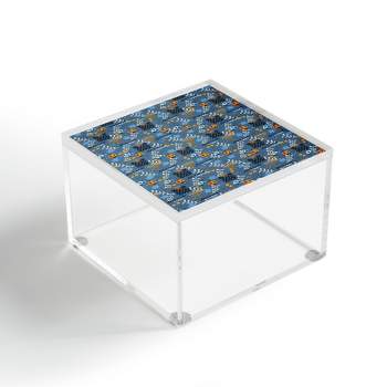 Marni Love and Light Blue Hanukkah 4" x 4" Acrylic Box - Deny Designs