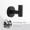 WOWOW Stainless Steel J-Hook Robe/Towel Hook in Brushed Nickel (2 Pack) - 3 of 4