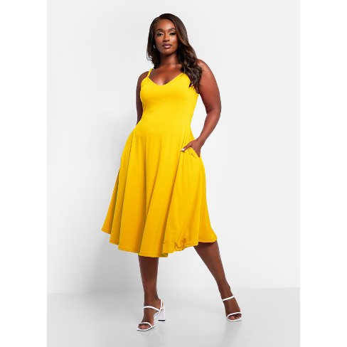 Plus size hotsell midi skater dress