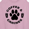 Women's - Instant Message - Coffee And Canines Graphic Racerback Tank - 2 of 4