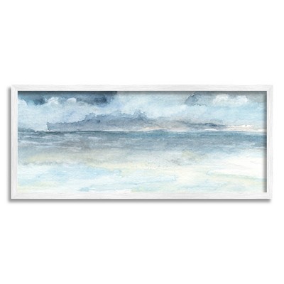Stupell Industries Abstract Cloudy Ocean Waves Framed Giclee