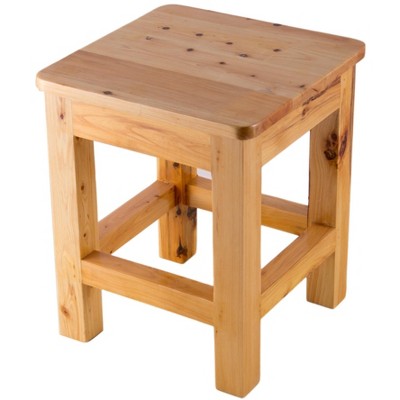 ALFI AB4407 10Inchx10Inch Square Wooden Bench/Stool Multi-Purpose Accessory