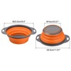 Unique Bargains Kitchen Collapsible Colander Silicone Round Foldable Strainer with Handle - 4 of 4