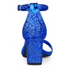 Allegra K Women's Glitter Square Toe Ankle Buckle Strap Chunky Heels Sandals - 3 of 4