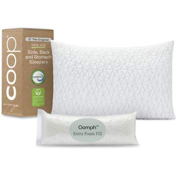 Coop Home Goods Extra Oomph Firm Fill, Shredded Memory Foam, 1/2 Pound Bag,  Refill to Customize Your Premium Adjustable Pillow, GREENGUARD Gold and