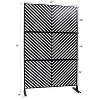 Grungis Matrix Metal Decorative Patio Screens,Freestanding Privacy Fence Panels Screen in Diagonal Stripe Pattern for Balcony,76" H×48" W - 2 of 4