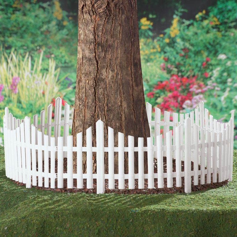 Collections Etc Flexible White Picket Fence Garden Border - 4pcs NO SIZE, 3 of 5