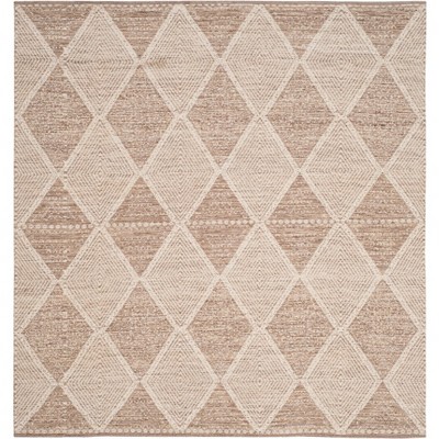 Luxury Modern Hand-Knotted Beige/Rust 6x8 Rug - AptDeco