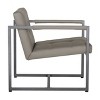 studio designs Camber Mid Century Modern Accent Chair: Bonded Leather, Steel Frame, 250lb Capacity - 4 of 4