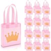 Blue Panda 24 Pack Princess Party Favor Bags for Birthday Celebrations, Small Pink Gift Totes for Baby Shower, Wedding, Bachelorette, 6.5 x 7 x 2 In - image 4 of 4