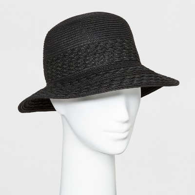 Womens Scallop Inset Cloche Hat A New Day Black Brickseek - 