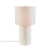 Crewe Textured Resin Table Lamp (Includes LED Light Bulb) White - 510 Design: Modern Drum Shade, No Assembly Required - 3 of 4