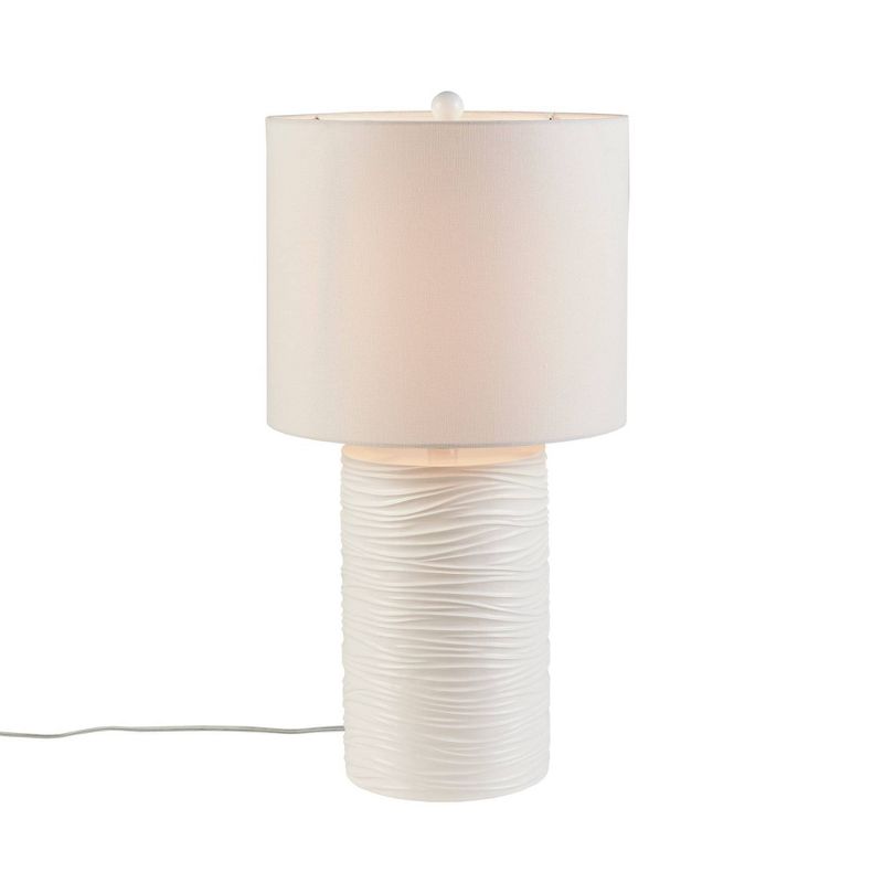 Crewe Textured Resin Table Lamp (Includes LED Light Bulb) White - 510 Design, 3 of 8