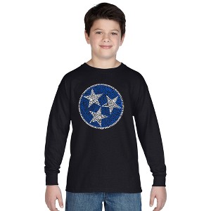 LA Pop Art Boy's Word Art Long Sleeve - Tennessee Tristar - 1 of 4