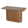 Christopher Knight Home Cassian 63"W Mid-Century Modern Wooden Pedestal Counter Table - 2 of 4