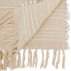 Saro Lifestyle Woven Wonder Stripe Table Runner, 16"x72", Beige - 2 of 3