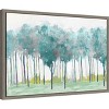 Amanti Art Teal Silver (Trees) by Allison Pearce Canvas Wall Art Print Framed 23 x 16-in. - 3 of 4