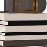 black frame + brown panel 4 tier