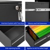 Mobile File Cabinet With Lock Wheels For Legal/Letter/A4 Size 2 Drawer Steel File Cabinet - 4 of 4