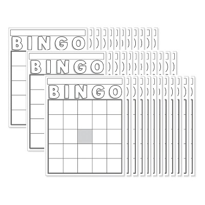 Hygloss Blank Bingo Cards, White, Pack of 36