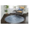 Epona Braided Round Blue Rug - Anji Mountain® - 2 of 4