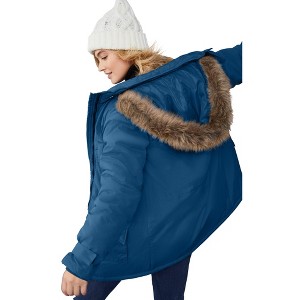 ellos Faux Fur Trim Parka - 1 of 4
