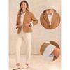 Allegra K Women's Long Sleeve One Button Notch Lapel Collar Blazer - 2 of 4