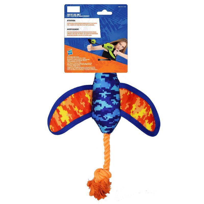 NERF Nylon Digital Camo Crinkle Wing Launching Duck Dog Toy - Orange/Blue - 16.5&#34;, 2 of 4