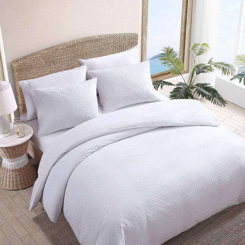 Basketweave 100% Cotton Comforter Set White - Tommy Bahama, 4 of 11