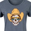 Women's - Instant Message - Beach Cowgirl Skull Graphic T-shirt Dress - 2 of 4