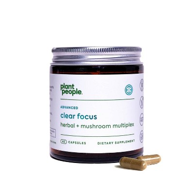 Plant People Organic Clear Focus Daily Brain Health Capsules - 40ct