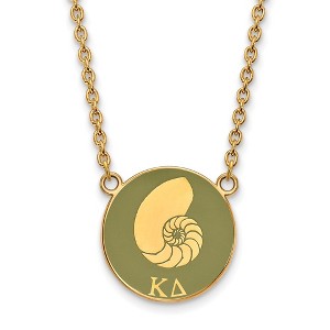 Black Bow Jewelry 14k Yellow Gold Plated Sterling Silver Kappa Delta Greek Life Necklace 18 Inch - 1 of 4