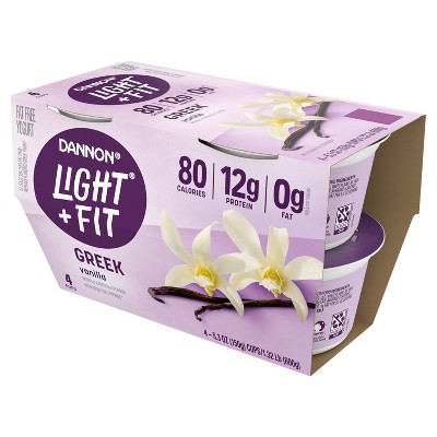 Light + Fit Nonfat Gluten-Free Vanilla Greek Yogurt - 4ct/5.3oz Cups_1