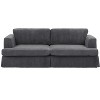 TiramisuBest Modern Corduroy Skirted Sofa ¨C Charcoal Grey - 2 of 4